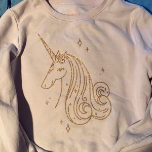 Girls Pinkish-Purple Unicorn Sweatshirt
